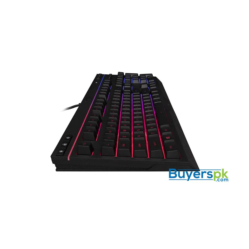 HyperX Alloy Core RGB Membrane Gaming Keyboard Comfortable Quiet Silent Keys with RGB LED Lighting Effects Spill Resistant Dedicated Media HyperX Alloy Core RGB Membrane Gaming Keyboard Comfortable Quiet Silent Keys with RGB LED Lighting Effects Spill Resistant Dedicated Media